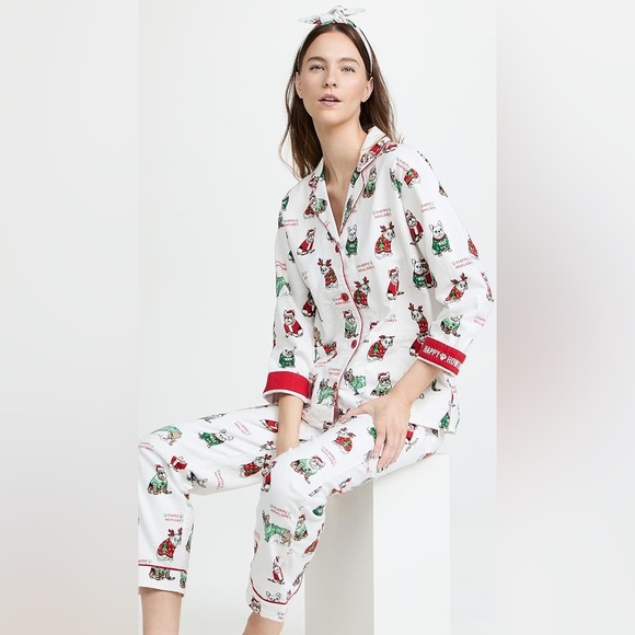 PJ Salvage Women’s Flannel Pajama Bottoms in Ivory, size XS, NWT! - Picture 2 of 11